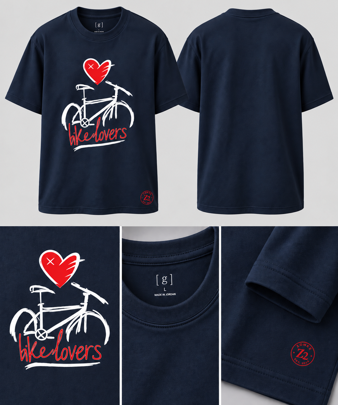 Z2 Unisex Navy Crewneck Short Sleeve TShirt