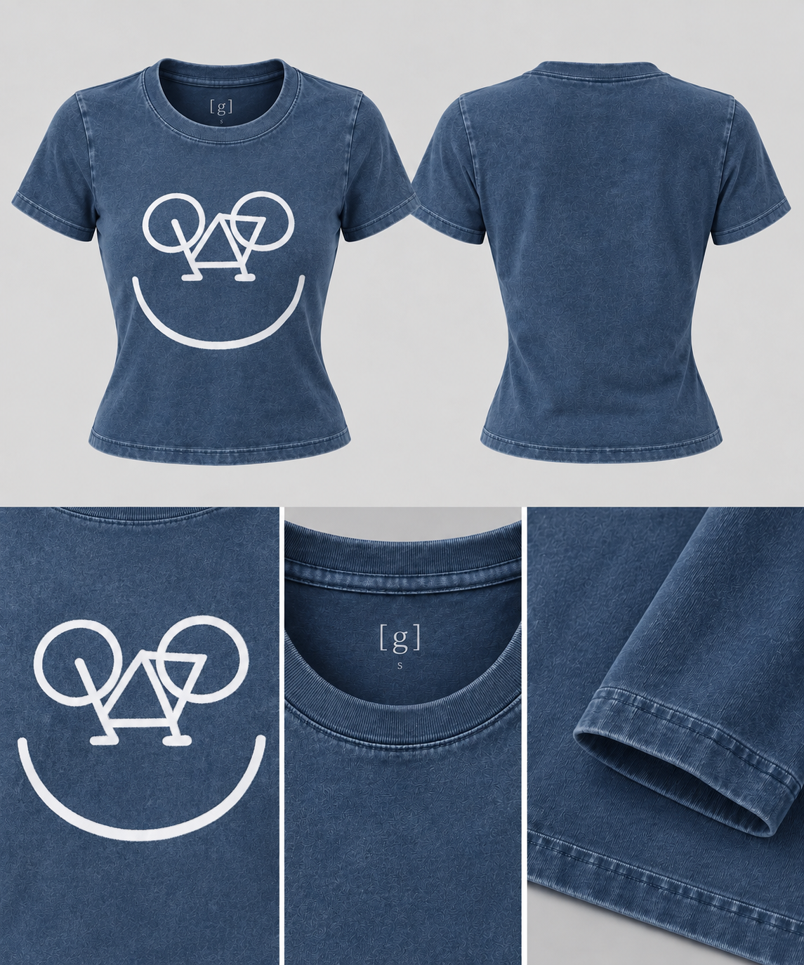 Z2 Womens Vintage Blue Short Sleeve TShirt