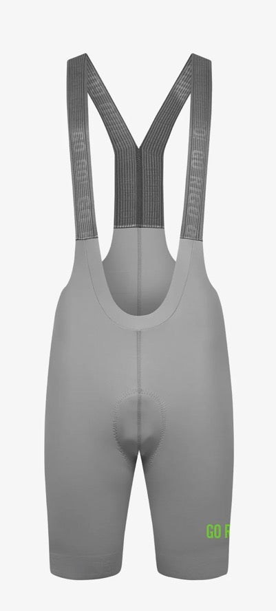 GRG KM200 men’s seamless pro bib shorts light gray