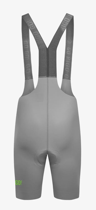 GRG KM200 men’s seamless pro bib shorts light gray